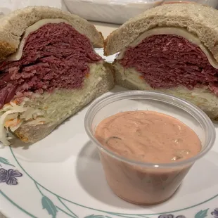Corned beef with the slaw- bomb sandwich