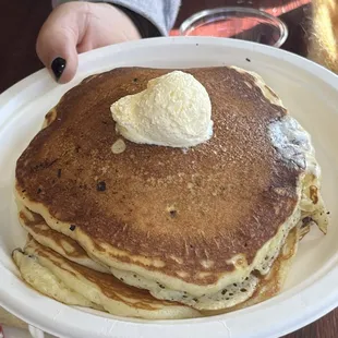 Pancakes w/ chocolate chips ( half order)