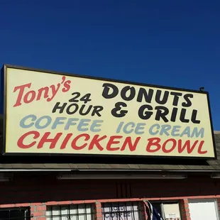 a sign for the restaurant