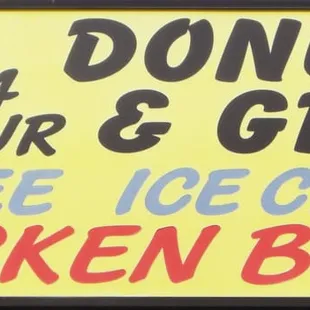 donuts and grill sign