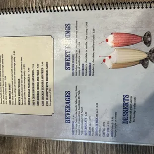 Menu - Kid's Menu/Beverages