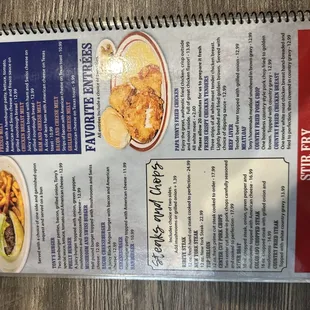 Menu - Burgers/Sandwiches