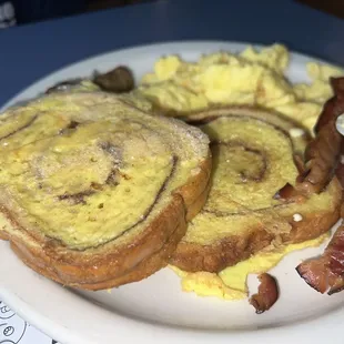 Cinnamon swirl French toast combo