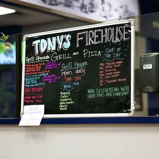 Firehouse soup of the day &amp; grill specials menu