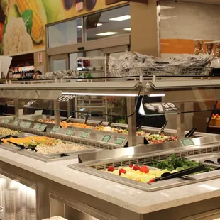 a variety of food on display