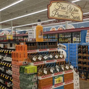 a variety of bottles of wine