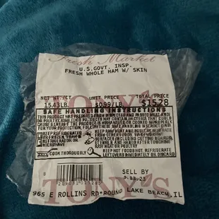 Label of what I thought I purchased