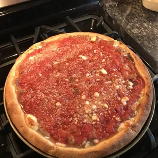 Homemade pan pizza Yum Yum