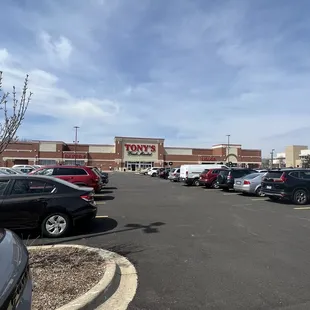 Newly paved parking lot