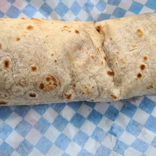 Bean and Jack cheese burrito