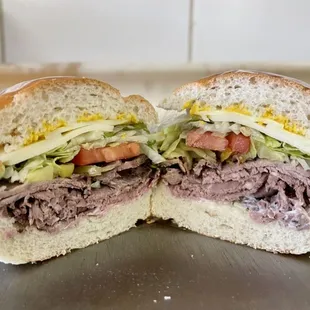 a cut in half sandwich