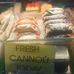 Fresh cannoli today. Yum