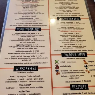 the menu