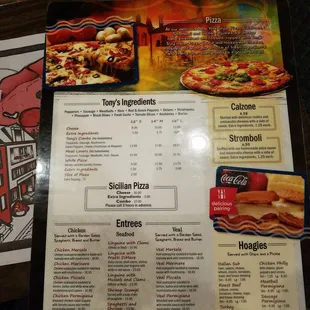 pizza, menu