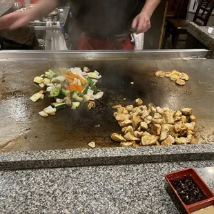 Cooking our dinner!!