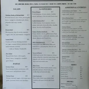 Menu updated - May 2024