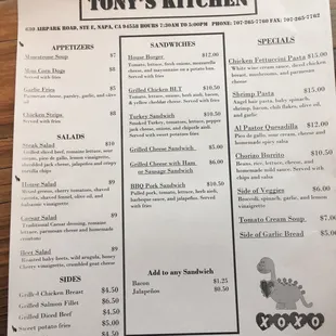 You're Welcome. Menu on Friday 2.9.18