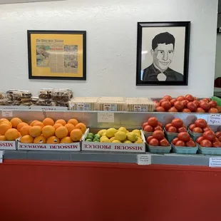 Fresh local produce for sale! Shop while you wait for your food.