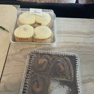 Cinnamon rolls and Sticky Buns.