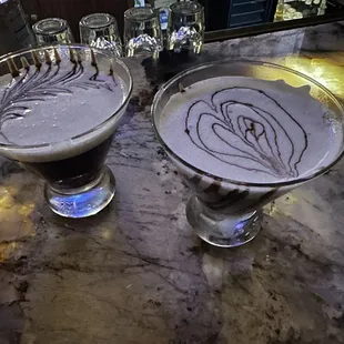 Espresso martini and chocolate martini