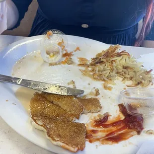 Pancake combo. Probably the best pancakes I&apos;ve ever had. Seriously legit.