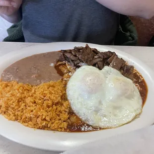 Chilaquiles with steak. 10/10!