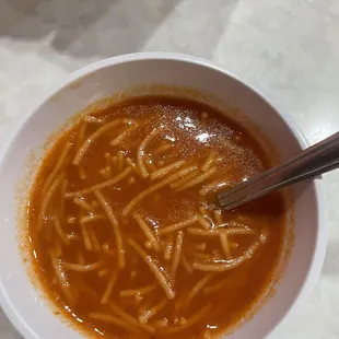 Fideo soup. Comes with any combination plate