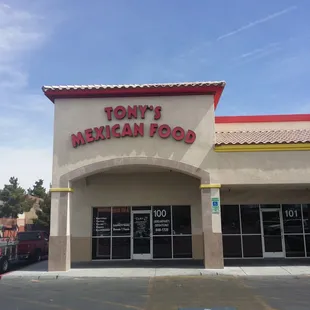 the front of the restaurant