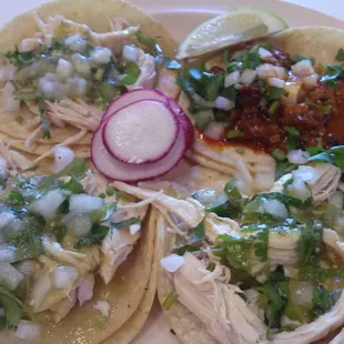 Tacos! Chicken and al pastor!