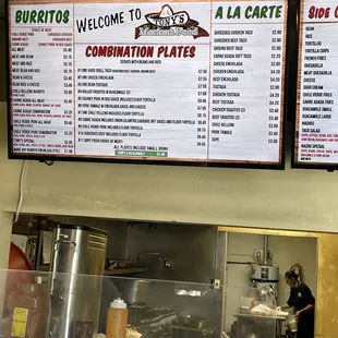 Menu as of 7/9/22