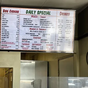 Updates menu as of 7/9/22