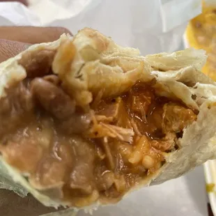 Red Pork burrito with beans.  The best I&apos;ve had! Have been searching high and low for one this good finally here it is.