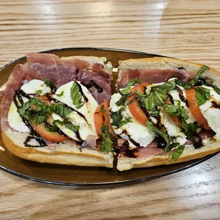 Prosciutto and Mozzarella sub.