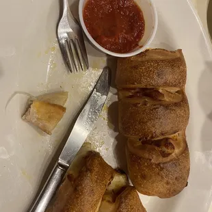 Stromboli with pepperoni