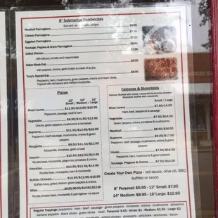 Updated menu 7/30/2020