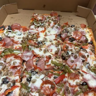 Special Tony's Sicilian Square Pizza (less 2 pieces )