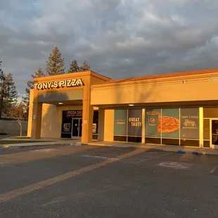 the front of the restaurant