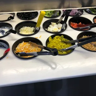 Nice salad bar all the fixings