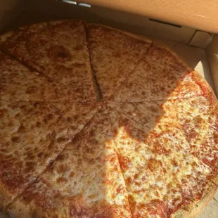 Cheese Pizza slices were bigger than my hand!
