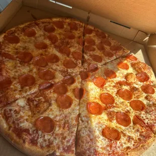 Pepperoni Pizza slices were bigger than my hand!