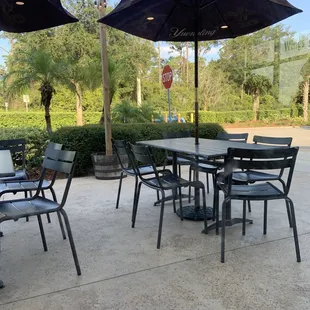 Outdoor seating.