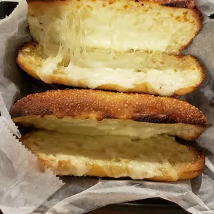 Garlic Bread (with cheese) -- Not pictured: The amazing marinara sauce that came with it.
