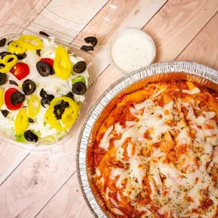 Italian entrees come with side salads!