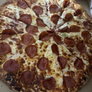 Large "extra" pepperoni