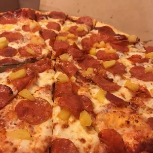 Pepperoni and pineapple