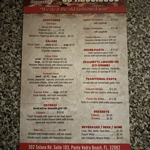 Menu February 2024