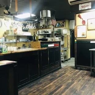 the inside of a restaurant