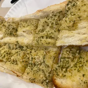 Garlic Bread was definitely drenched in butter, garlic, and olive oil. Its underside was crunchy and the top was savory!