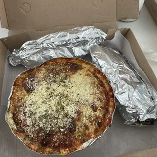 Eggplant Parmigiana dinner (also came with spaghetti side, it's the same size bowl filled full)