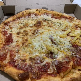 Half Cheese Half Pep/Pineapple (Medium)
